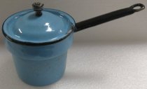 Enamelware Double Boiler Pan & Lid, c. 1920s